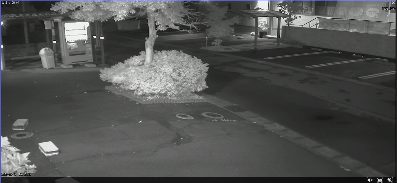 防犯カメラ夜間映像